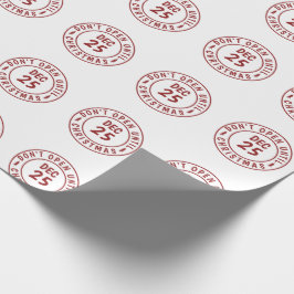 Papel De Presente Moderno Não Abrir Até O Carimbo De Natal