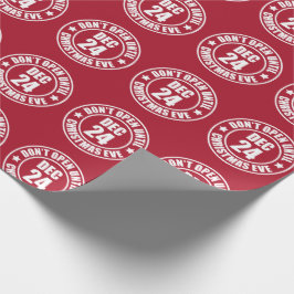 Papel De Presente Moderno Não Abrir Até O Carimbo De Natal