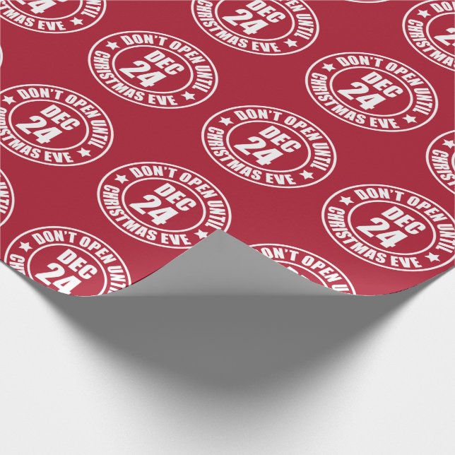 Papel De Presente Moderno Não Abrir Até O Carimbo De Natal (Ponta)