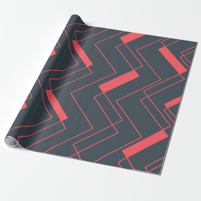 Papel De Presente Moderno, simples, abstrato, vibrante, padrão moder (Desenrolado)