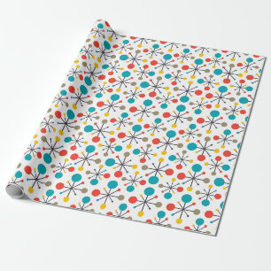 Papel De Presente Moderno Vintage Retro Abstrato Decoupage Meados do
