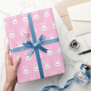 Papel De Presente Mola de Cor do Coelho Branco Coelho Colorido Bonit