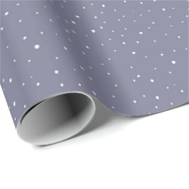 Papel De Presente Mola de Presente Branco de Neve Azul