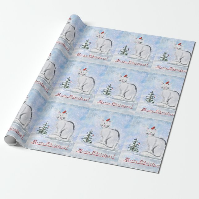 Papel De Presente Mola de presente de Natal e Pássaro (Desenrolado)