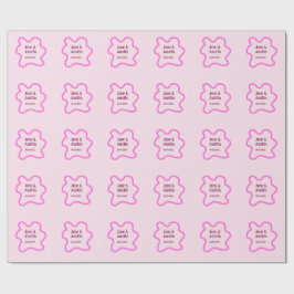 Papel De Presente Moldura de borda de casamento retro pastel rosa no