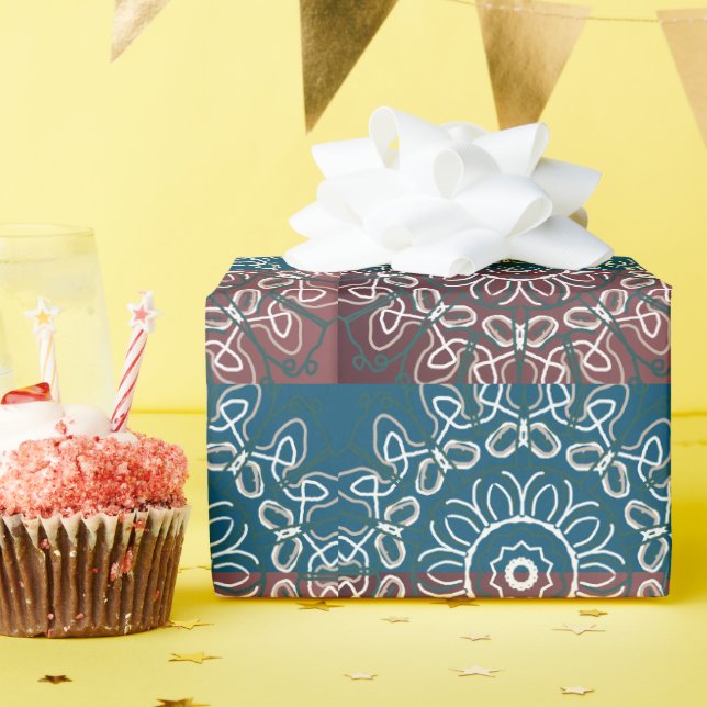 Papel De Presente Mole Azul-Trendy com Metade de Tonelada Mata Lacra (Festa de aniversário)