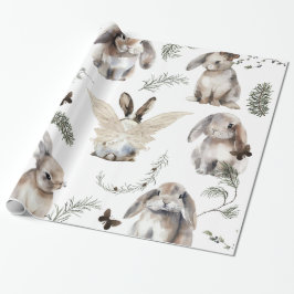Papel De Presente Molho brilhante de Natal Bunny