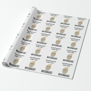 Papel De Presente Molho de Maionese Comida Engraçada Maionese