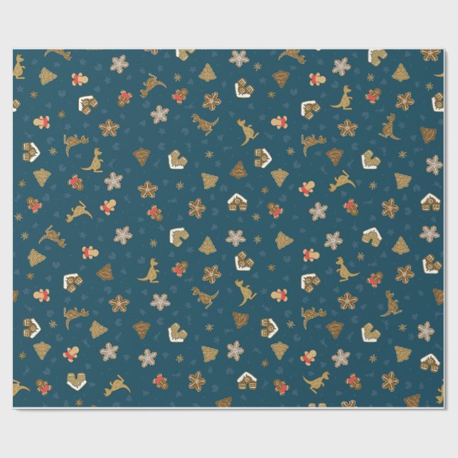 Papel De Presente Molho de Natal Pão de Gengibre Feriado (Aberto)