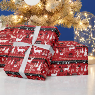 Papel De Presente Molho de suéter feio de Natal festivo