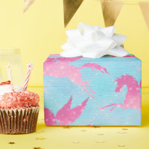 Papel De Presente Molho em camadas mágico cor-de-rosa com padrão u
