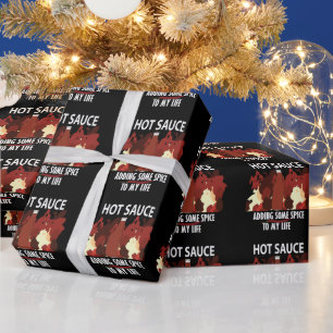 Papel De Presente Molho Picante Ketchup Fogo Pimenta Vermelha
