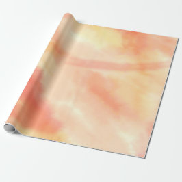 Papel De Presente Molho Rustic Watercolor Vermelho, Laranja e Amarel