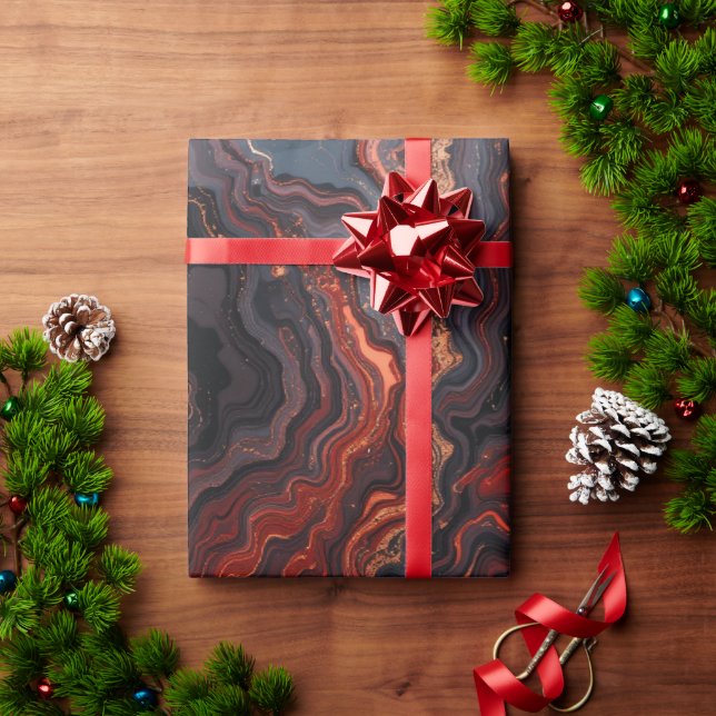 Papel De Presente Molten Veins (Presente de Natal)