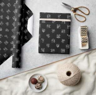 Papel De Presente Momentos de Casamento de Boneco de Palito – Branco