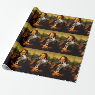 Papel De Presente Mona Lisa ama Girafas