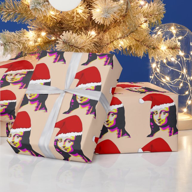 PAPEL DE PRESENTE MONA LISA CHRISTMAS FUNNY (Feriados)