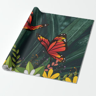 Papel De Presente Monarch Butterfly Fev 6_21