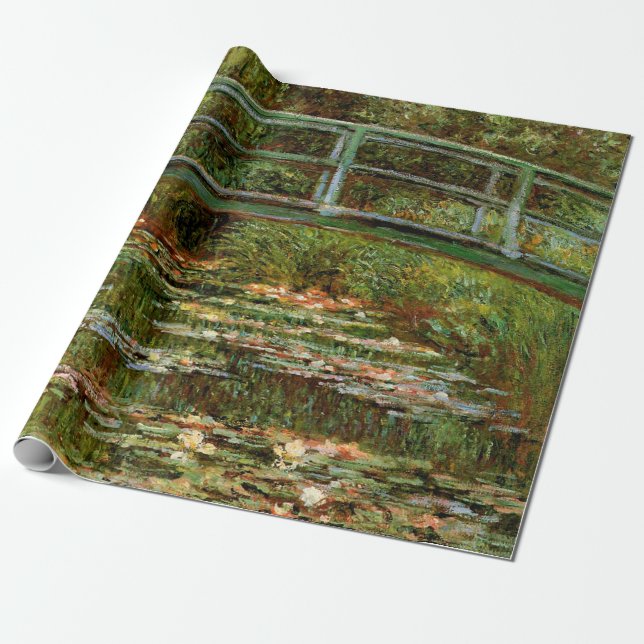 Papel De Presente Monet French Bridge Giverney (Desenrolado)
