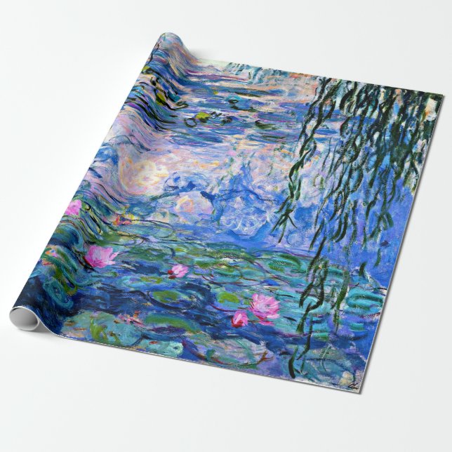 Papel De Presente Monet, Lírios de Água, 1919, (Desenrolado)