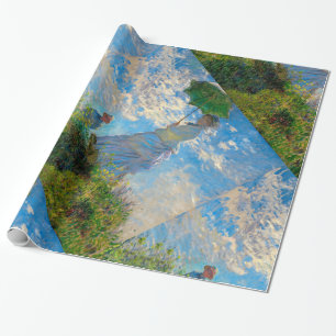Papel De Presente Monet Mulher Guarda-Sol Impressionismo