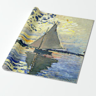 Papel De Presente Monet - Navio de vela na le Petit Gennevilliers