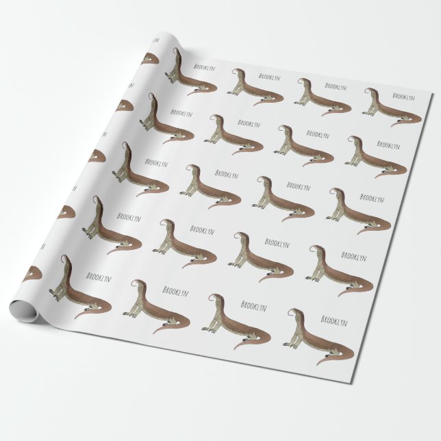Papel De Presente Monitor de desenho de lagarto (Desenrolado)