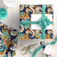 Monitor Retro Swirls de 60s 70s Abstrato Pat#1 ID1