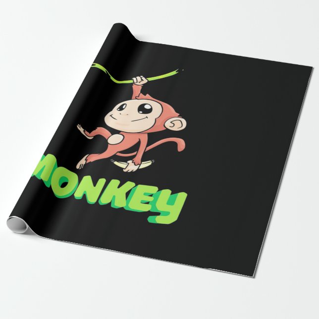 Papel De Presente Monkey Banana (Desenrolado)