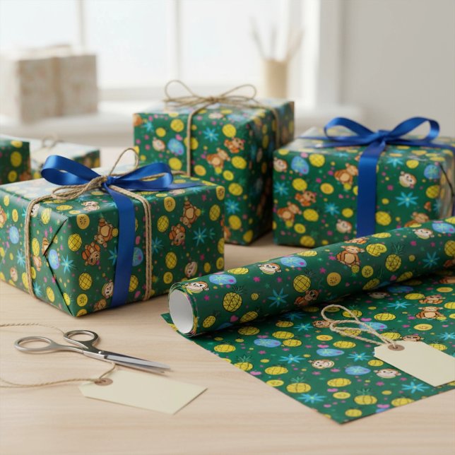 Papel De Presente Monkey Business Pattern (Criador carregado)