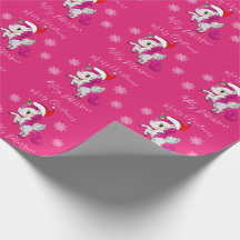 Monocórnio Feliz de Natal e flocos de neve persona