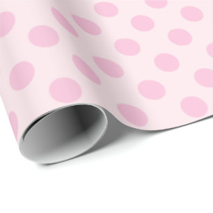 Papel De Presente Monocrome Pequeno de Pastel Rosa bolinhas