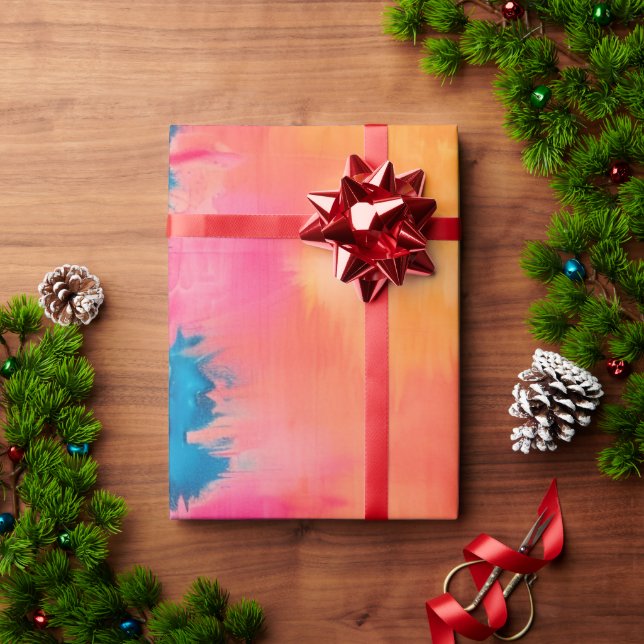 Papel De Presente Monograma Colorido Presente Sazonal (Presente de Natal)