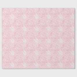 Papel De Presente Monograma com padrão de aquarela Think Pink