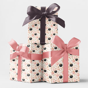 Papel De Presente Monograma Moderno de Abóbora - Inicial Personaliza