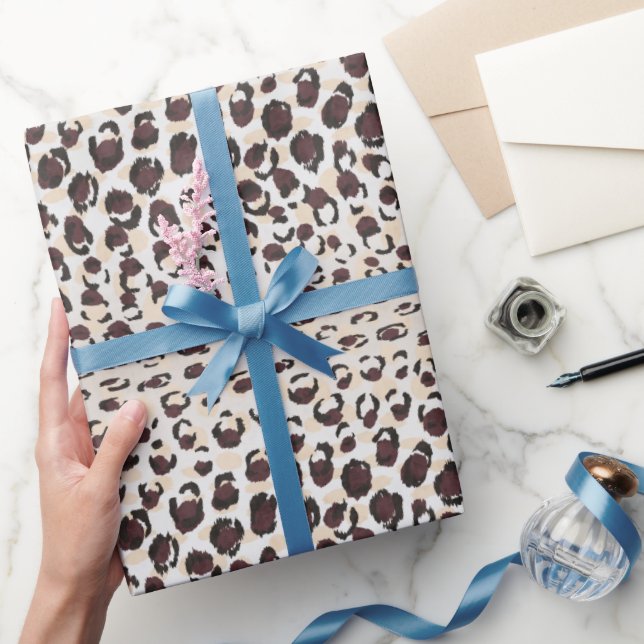 Papel De Presente Monograma moderno de impressão do padrão de chita  (Presentear)