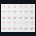 Papel De Presente monograma tribo da noiva vermelho simples chuveiro<br><div class="desc">design bonito</div>
