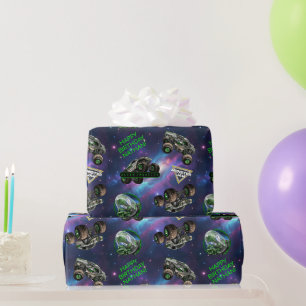 Papel De Presente Monster Jam - Aniversário de Invasão Alienígena