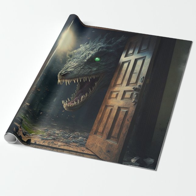 Papel De Presente Monster lurk (Desenrolado)