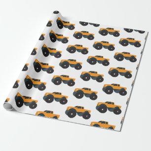 Papel De Presente Monster Truck Vehicle