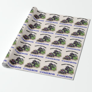 Papel De Presente Monster Trucks na Lama