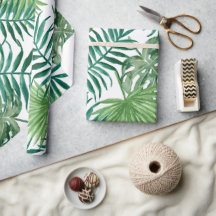 Monstera Tropical e Folhas de Palma