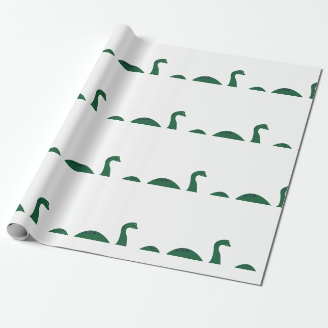 Papel De Presente Monstro de Loch Ness (Desenrolado)