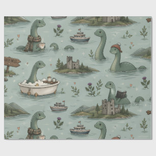 Papel De Presente Monstro do Lago Ness