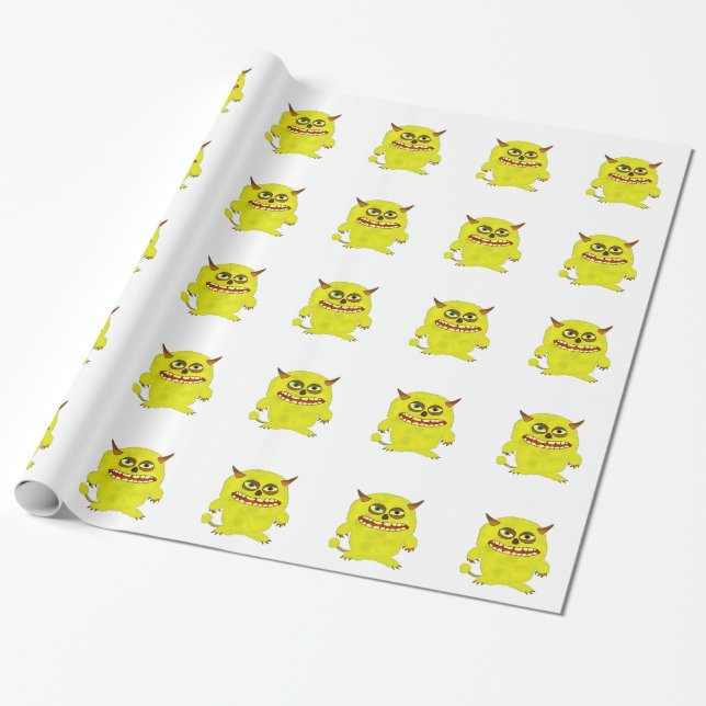 Papel De Presente monstro troll halloween arrepio (Desenrolado)