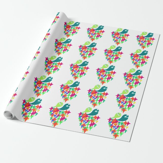 Papel De Presente Monstro Yeti Brilhante (Desenrolado)