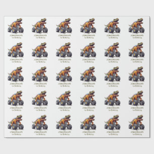 Papel De Presente Monstros Dinossauros T-Rex