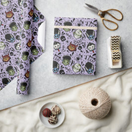 Papel De Presente Monstros Universais- Roxo