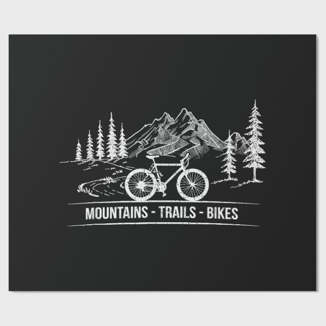 Papel De Presente Montanha - Bicicleta de bicicleta de bicicleta (Aberto)