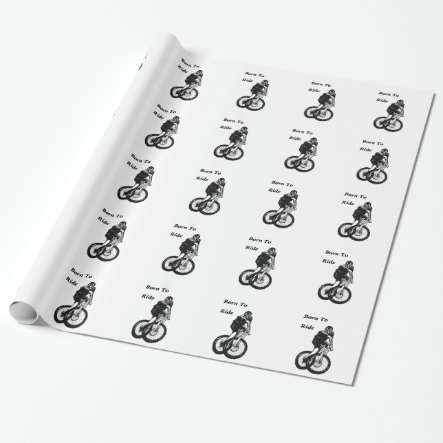 Papel De Presente Montanha Biker MTB BMX CYCLIST Cyclo cross (Desenrolado)
